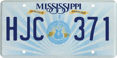 MS license plate HJC371