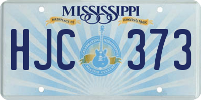 MS license plate HJC373