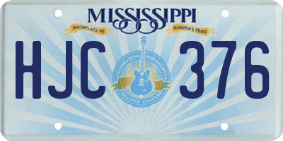 MS license plate HJC376
