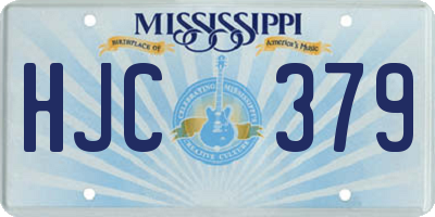 MS license plate HJC379