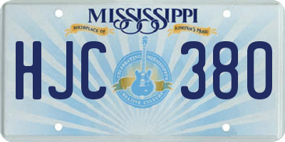 MS license plate HJC380