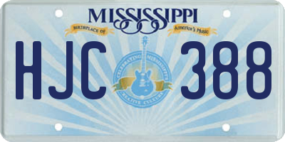 MS license plate HJC388