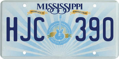 MS license plate HJC390