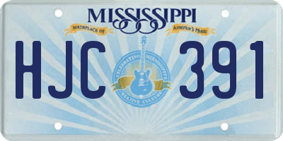 MS license plate HJC391