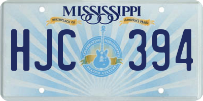MS license plate HJC394