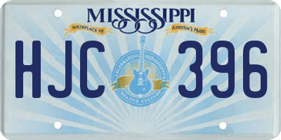MS license plate HJC396