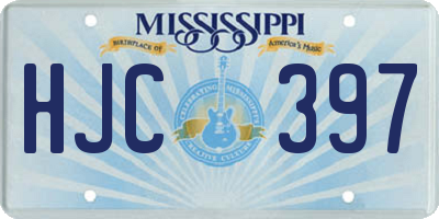 MS license plate HJC397