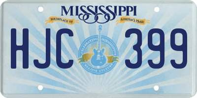 MS license plate HJC399