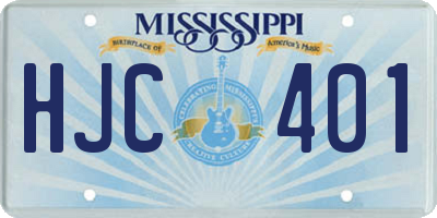 MS license plate HJC401