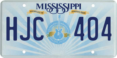 MS license plate HJC404