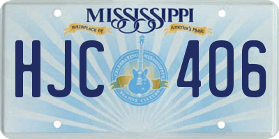 MS license plate HJC406