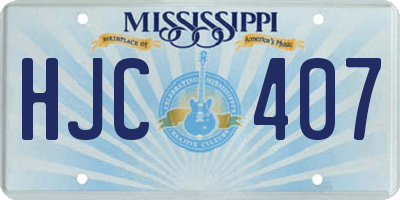 MS license plate HJC407