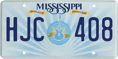MS license plate HJC408