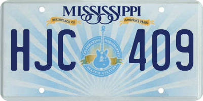 MS license plate HJC409