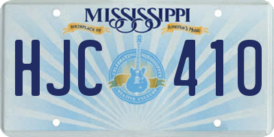 MS license plate HJC410