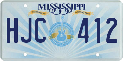 MS license plate HJC412