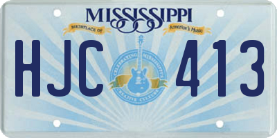 MS license plate HJC413