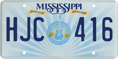 MS license plate HJC416