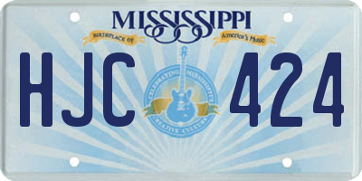 MS license plate HJC424