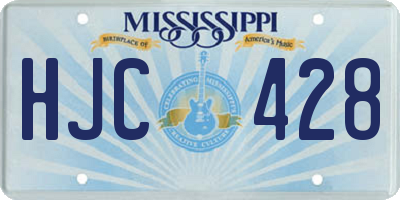 MS license plate HJC428