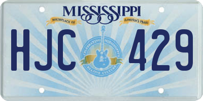 MS license plate HJC429