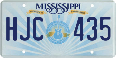 MS license plate HJC435