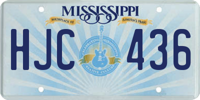 MS license plate HJC436