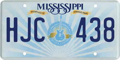 MS license plate HJC438