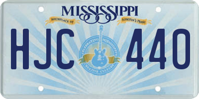 MS license plate HJC440