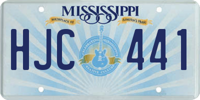 MS license plate HJC441
