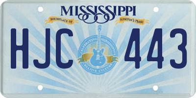 MS license plate HJC443