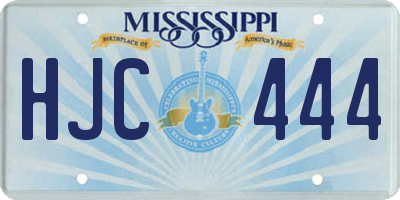 MS license plate HJC444