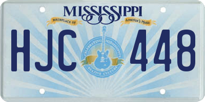 MS license plate HJC448