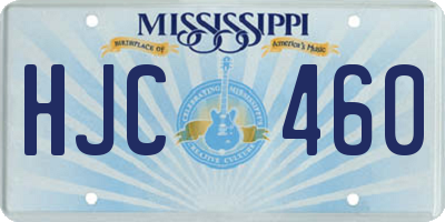 MS license plate HJC460