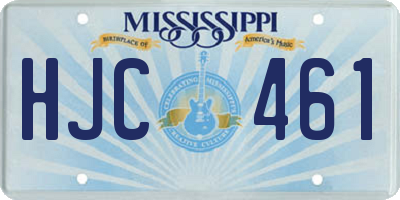 MS license plate HJC461