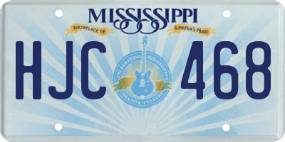 MS license plate HJC468