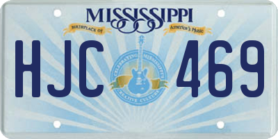 MS license plate HJC469