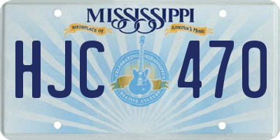 MS license plate HJC470