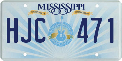 MS license plate HJC471