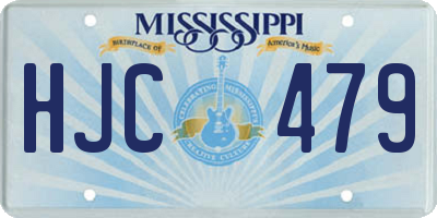 MS license plate HJC479