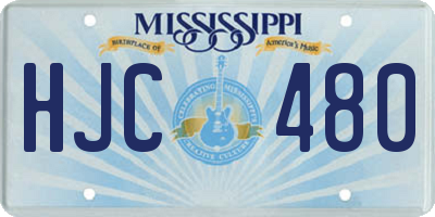 MS license plate HJC480