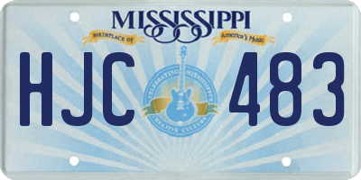MS license plate HJC483