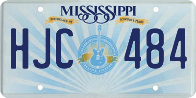 MS license plate HJC484