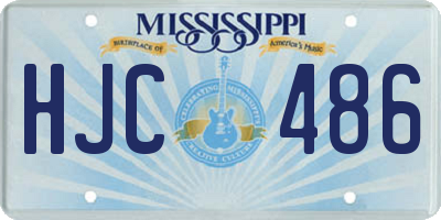 MS license plate HJC486