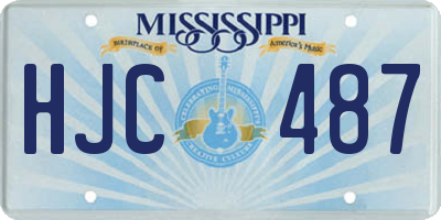 MS license plate HJC487