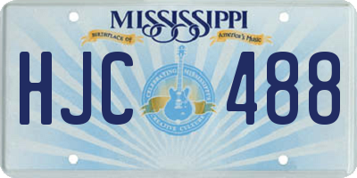 MS license plate HJC488