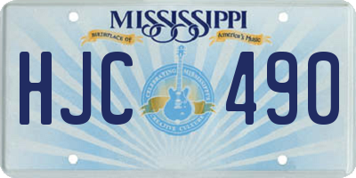 MS license plate HJC490