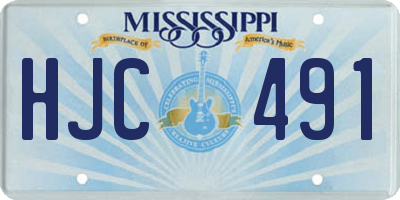 MS license plate HJC491