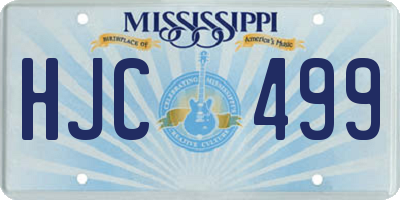 MS license plate HJC499