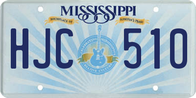 MS license plate HJC510